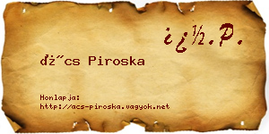 Ács Piroska névjegykártya