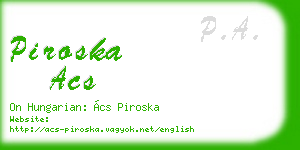 piroska acs business card